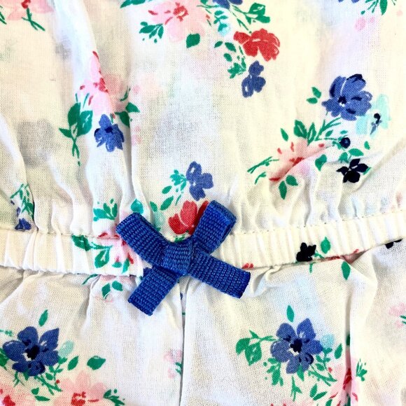 Carters Baby Girl Sleeveless Floral Romper Sz 3M Snap closure Lightweight - Picture 4 of 8